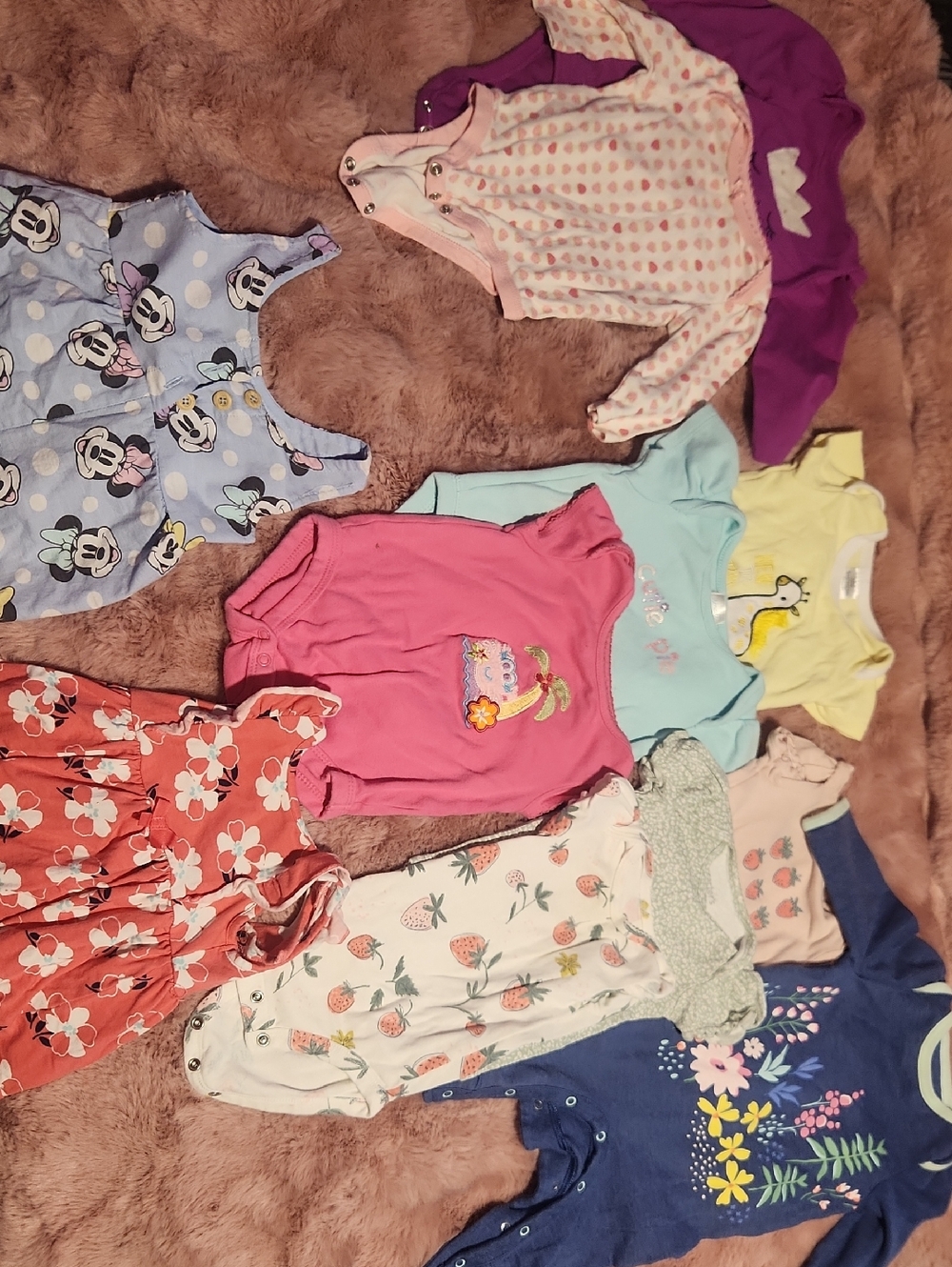 Disney Girls Multi-Color Assorted Sleepwear Set - Pink, Blue, Purple, Yellow